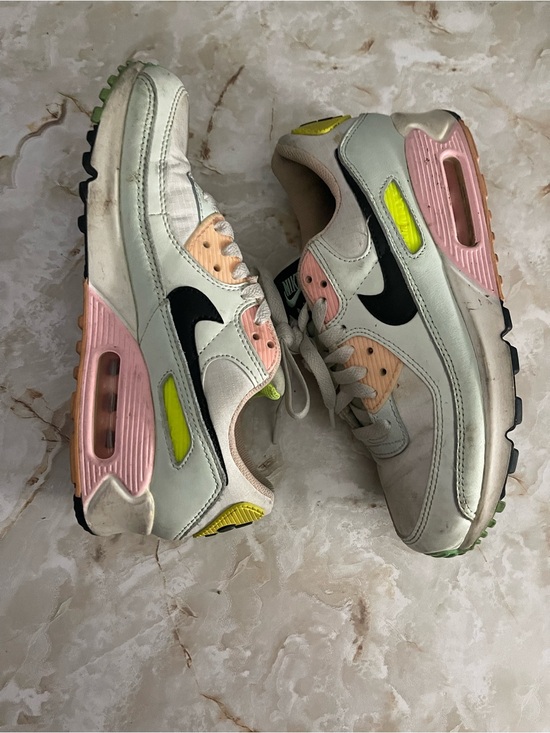 Nike Shoes - Nike Women’s Air Max 90 Sneakers - White Volt Green Glow